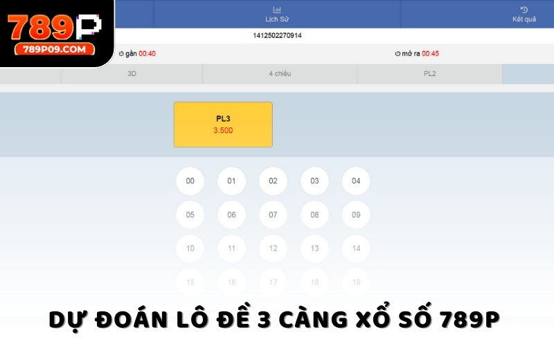 Dự đoán lô đề 3 càng Xổ số 789P 